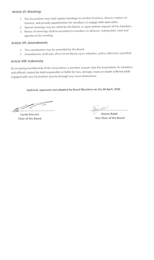 Constitution of the Art Association Wilderness Art Festival 2026
